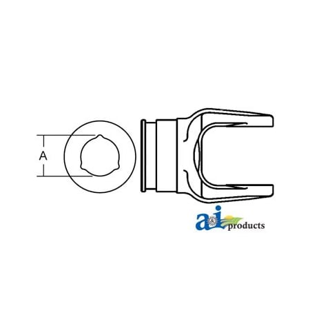 A & I Products Inner Tube Yoke 2.88" x2.88" x2.88" A-BP204046852-A